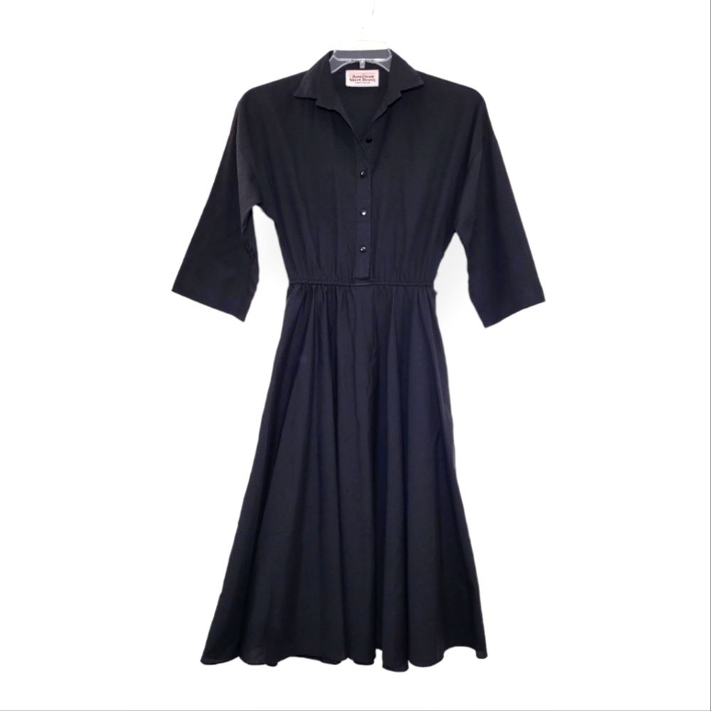 The American Shirt Dress Black Vintage Size 6